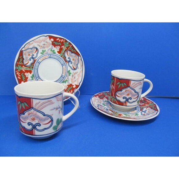 Georges Briard Heirloom Vintage Set Of 2 Tea Cups And  Saucers - Picture 9 of 10